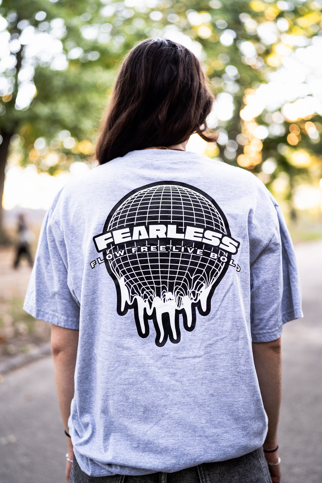 "FEARLESS" Grey Graphic Tee- Unisex