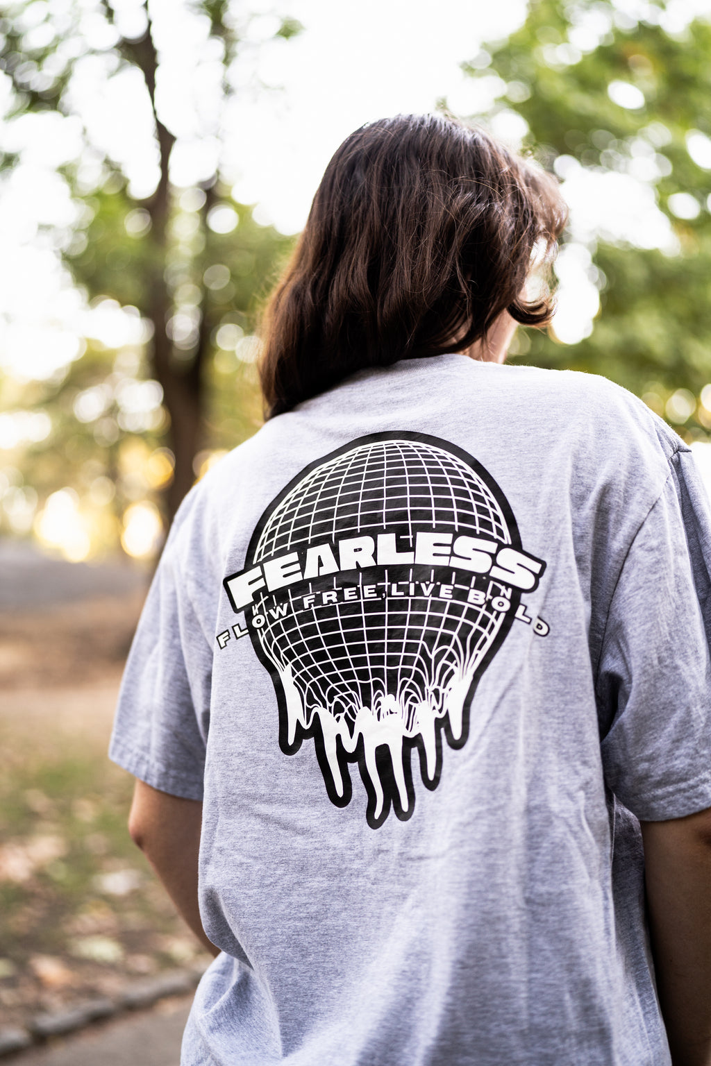 "FEARLESS" Grey Graphic Tee- Unisex